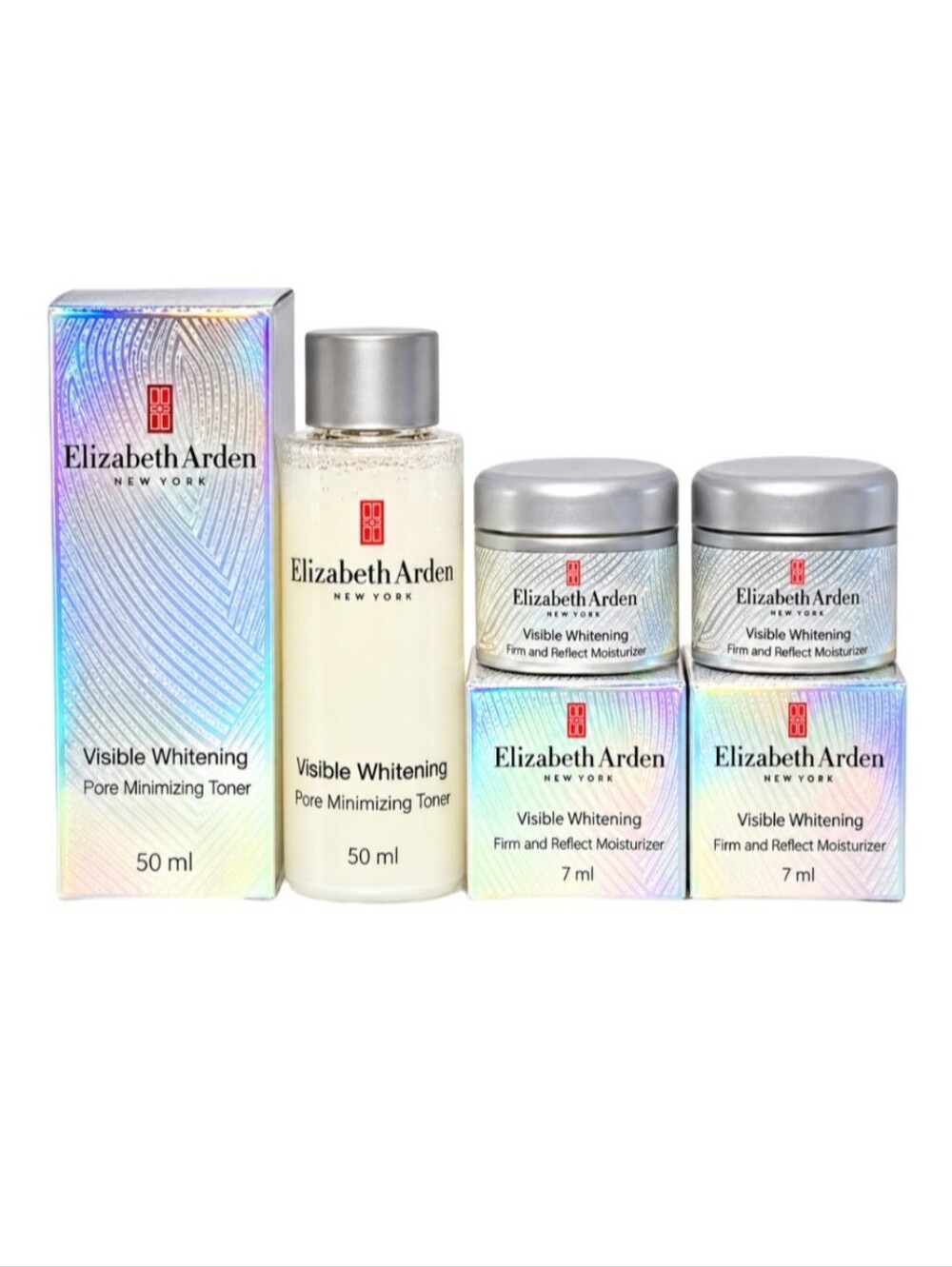 Elizabeth Arden Visible Whitening Toner + 2 Firm & Reflect Creams NIB